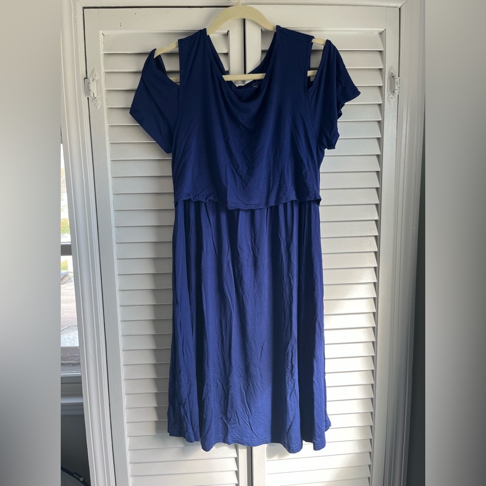 Cold Shoulder Nursing Dress